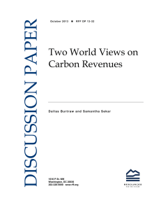 DISCUSSION PAPER Two World Views on Carbon Revenues