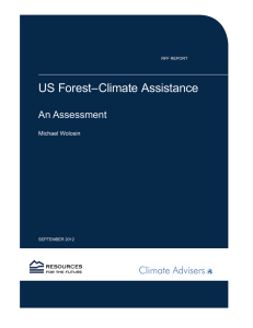 US Forest–Climate Assistance An Assessment Michael Wolosin RFF REPORT