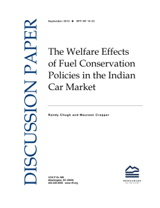 DISCUSSION PAPER The Welfare Effects of Fuel Conservation