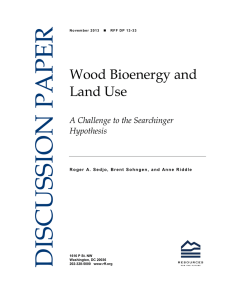 DISCUSSION PAPER Wood Bioenergy and Land Use