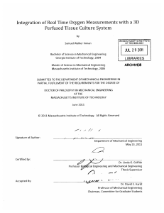 011 Integration of Real  Time Oxygen  Measurements  with ... Perfused  Tissue  Culture System JUL