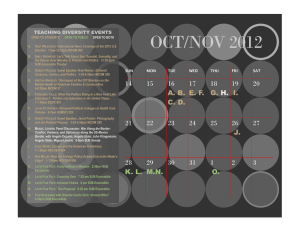 OCT/NOV 2012 TEACHING DIVERSITY EVENTS