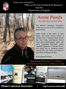 Annie Proulx  of the of