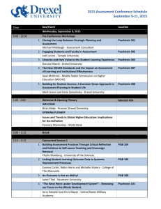 2015 Assessment Conference Schedule September 9-11, 2015