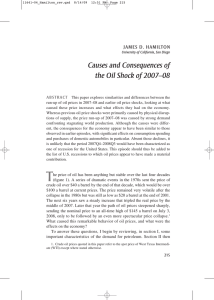 Causes and Consequences of the Oil Shock of 2007–08 JAMES D. HAMILTON