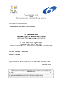 DELIVERABLE D.5.1 [WP5 Report (1) on National and EU level