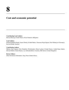 8 Cost and economic potential
