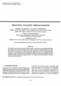 FRACTAL PLASTIC  SHEAR BANDS B. J. YUFU