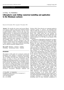 Lithospheric scale folding: numerical modelling and application to the Himalayan syntaxes