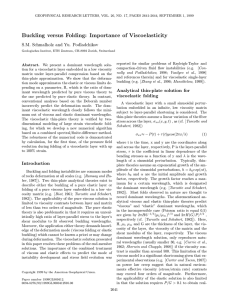 Buckling versus Folding: Importance of Viscoelasticity S.M. Schmalholz and Yu. Podladchikov