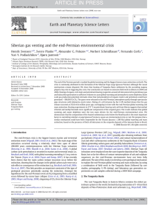 Siberian gas venting and the end-Permian environmental crisis ⁎ Henrik Svensen ,