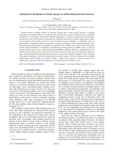 Spontaneous dissipation of elastic energy by self-localizing thermal runaway * Braeck