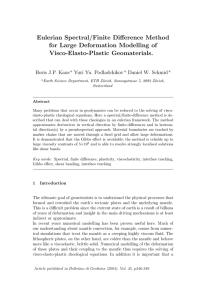 Eulerian Spectral/Finite Difference Method for Large Deformation Modelling of Visco-Elasto-Plastic Geomaterials.