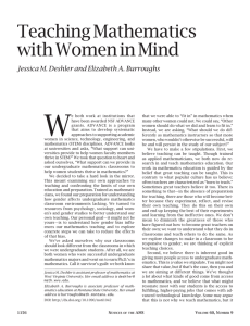 W Teaching Mathematics with Women in Mind