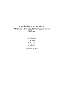 Case Studies in Mathematical Modeling—Ecology, Physiology, and Cell Biology H. G. Othmer