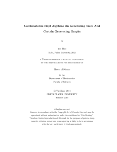 Combinatorial Hopf Algebras On Generating Trees And Certain Generating Graphs