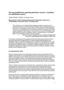 The new guideline for spending petroleum revenue - A problem