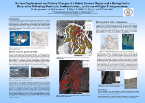 Surface Displacement and Volume Changes of a Debris Covered Glacier... Body at the Tröllaskagi Peninsula, Northern Iceland, by the use...