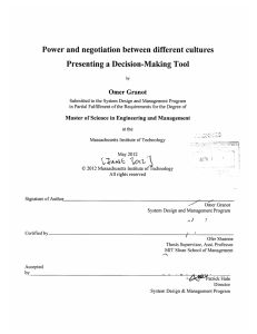 Power  and negotiation  between  different  cultures