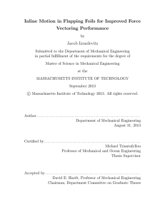 Inline Motion in Flapping Foils for Improved Force Vectoring Performance Jacob Izraelevitz