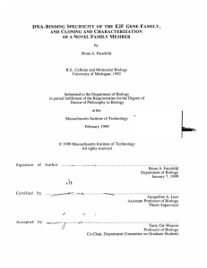DNA-BINDING  SPECIFICITY  OF  THE  E2F ... AND  CLONING  AND  CHARACTERIZATION