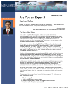 Are You an Expert? LEGG MASON  October 28, 2005
