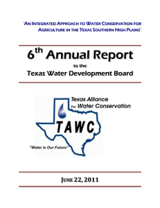 6 Annual Report th Texas Water Development Board