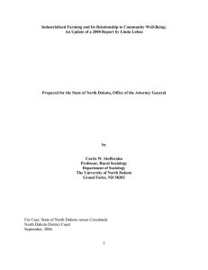 Industrialized Farming and Its Relationship to Community Well-Being: