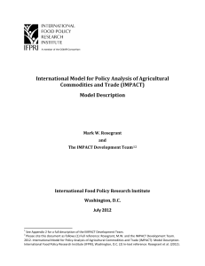 International Model for Policy Analysis of Agricultural Commodities and Trade (IMPACT)