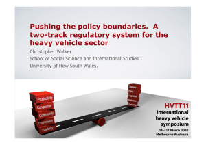 Pushing the policy boundaries.  A two-track regulatory system for the