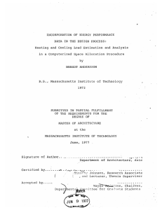 DATA Heating  and  Cooling  Load  Estimation ... in  a Computerized  Space Allocation  Procedure