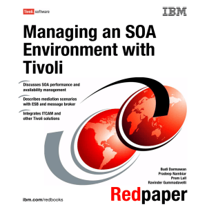 Managing an SOA Environment with Tivoli Front cover