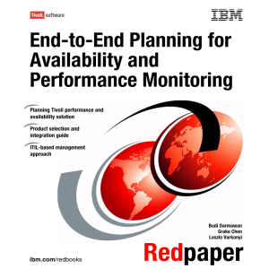 End-to-End Planning for Availability and Performance Monitoring Front cover