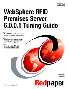 WebSphere RFID Premises Server 6.0.0.1 Tuning Guide Front cover