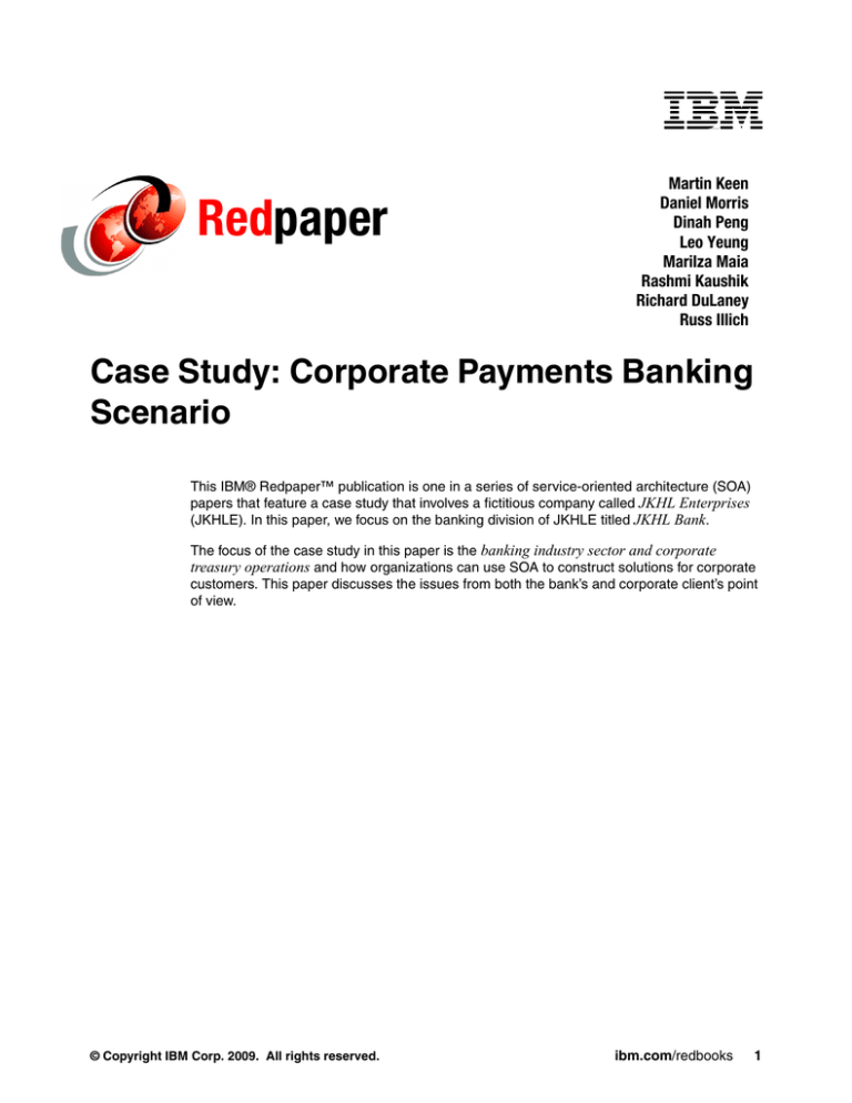 Red Paper Case Study Corporate Payments Banking Scenario