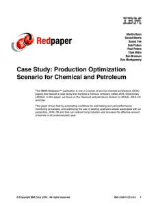 Red paper Case Study: Production Optimization Scenario for Chemical and Petroleum