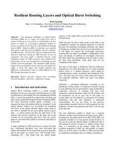 Resilient Routing Layers and Optical Burst Switching