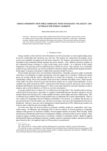 CROSS-COMMODITY SPOT PRICE MODELING WITH STOCHASTIC VOLATILITY AND