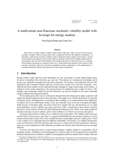 A multivariate non-Gaussian stochastic volatility model with leverage for energy markets