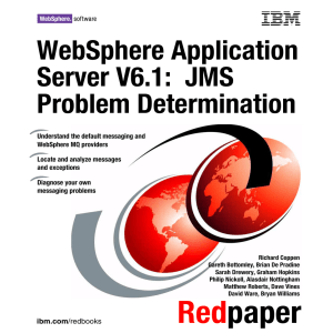 WebSphere Application Server V6.1:  JMS Problem Determination Front cover