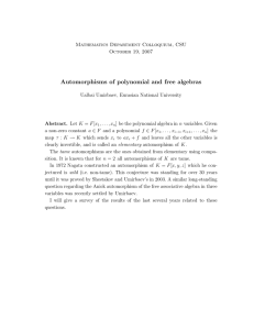 Automorphisms of polynomial and free algebras