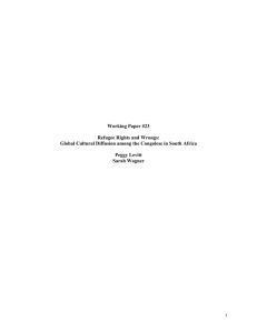 Working Paper #23 Refugee Rights and Wrongs: