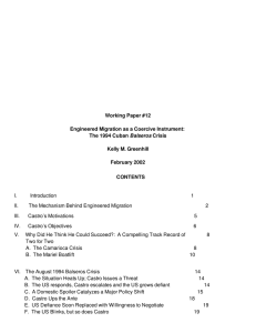 Working Paper #12 Engineered Migration as a Coercive Instrument: