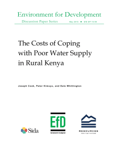Environment for Development The Costs of Coping with Poor Water Supply