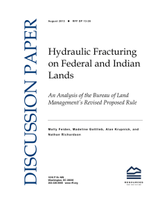 Hydraulic Fracturing on Federal and Indian Lands