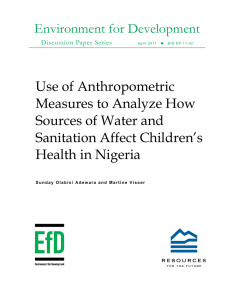 Environment for Development Use of Anthropometric Measures to Analyze How