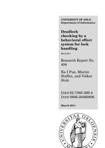 Deadlock checking by a behavioral effect system for lock