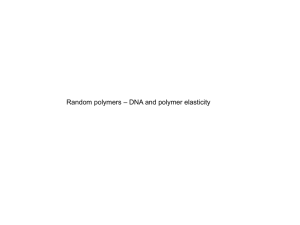 – DNA and polymer elasticity Random polymers