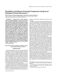 Flexibility of Database Protein Structures -Sheets: Principal Component Analysis of