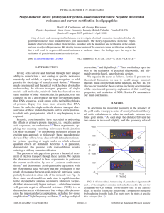 Single-molecule device prototypes for protein-based nanoelectronics: Negative differential